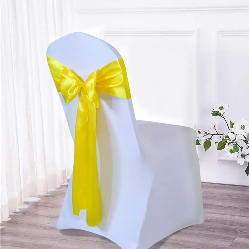 Cover Bow Tie Wedding Banquet Ribbon Chair Bands For Hotel C