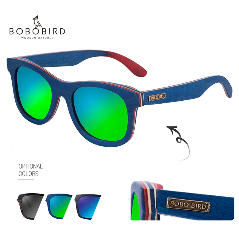2020 BOBOBIRD Sunglasses Wooden Polarized Male Women Eyewears lunette de soleil In Gift Box gafas de sol mujer