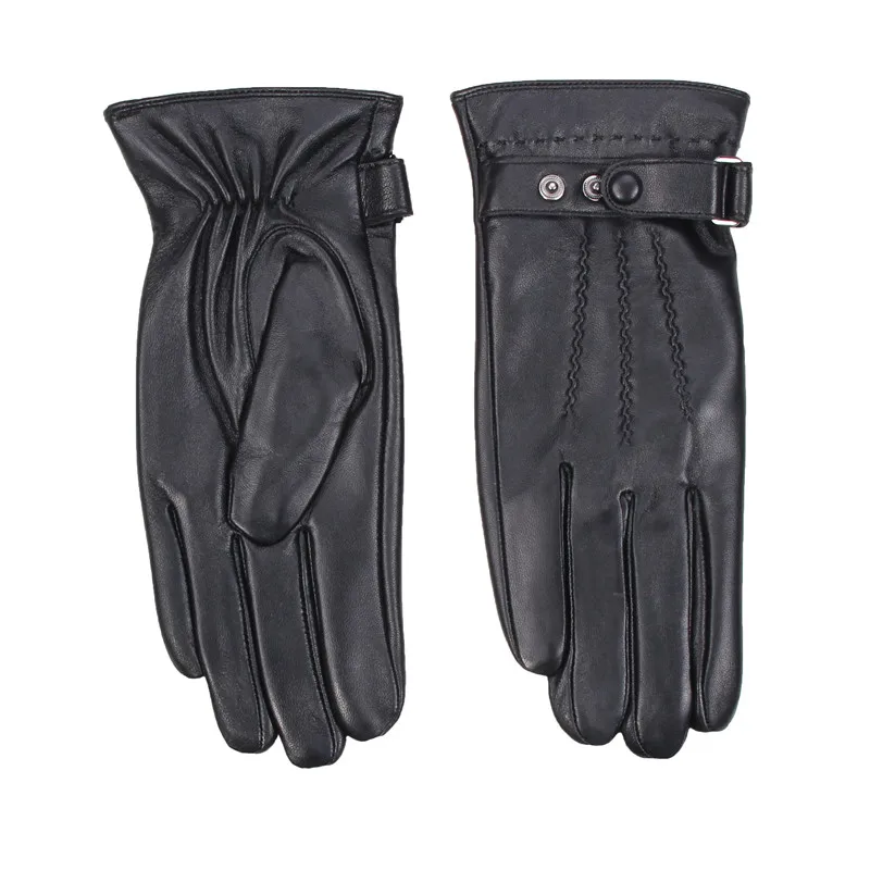 Мужские перчатки из овчины осень-зима бархатные утолщенные теплые Нескользящие