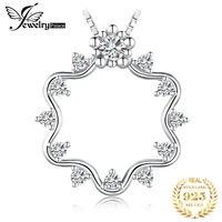 jewelrypalace flowers circle 925 sterling silver cubic zirconia pendant necklace for women simulated diamond pendant no chain