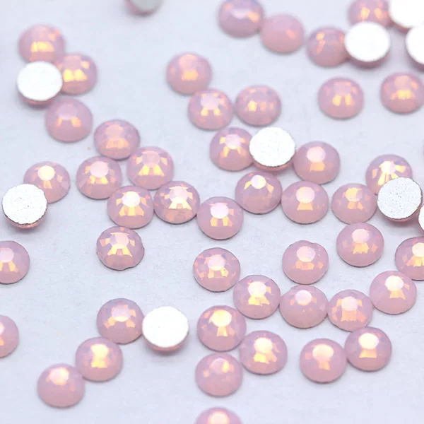pink opal 144/1440p ss6 цвет AB Кристалл стекло камень с плоской задней частью не горячей фиксации Стразы украшения ногтей свадебные карты изготовление драгоценных камней - Цвет: pink opal