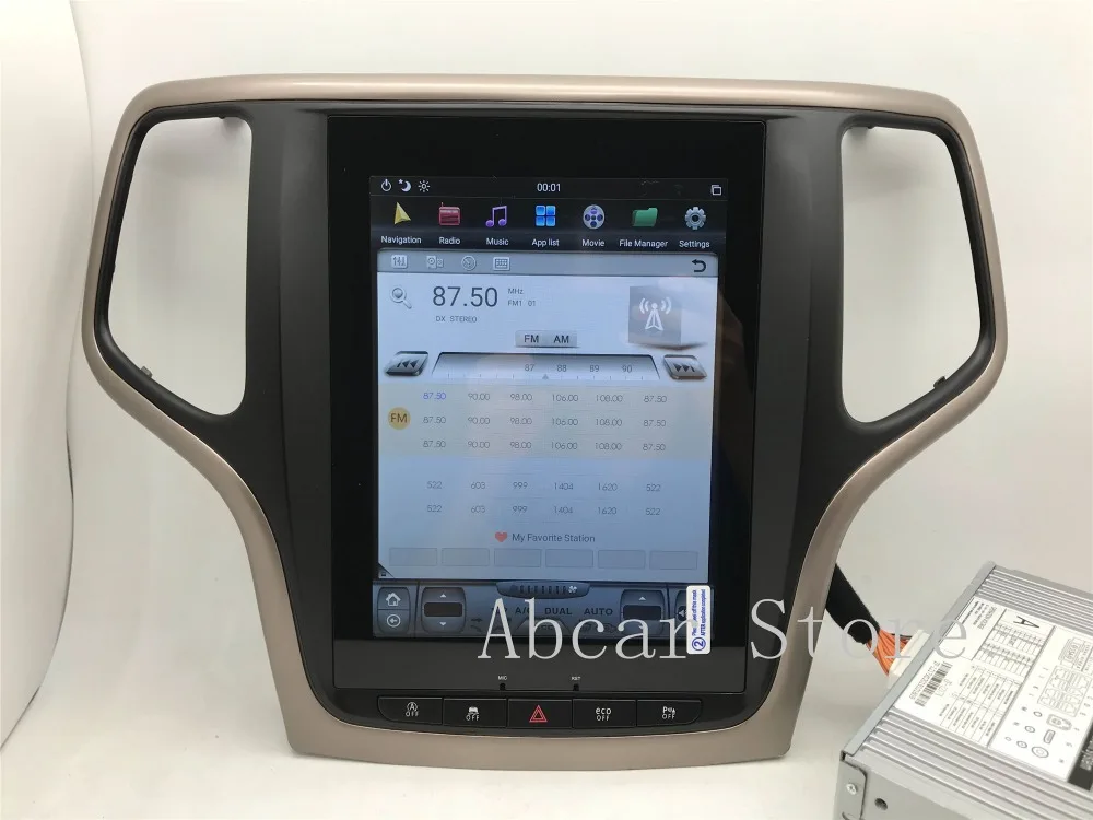 10,4 ''Tesla стиль Android 8,1 автомобильный dvd-плеер gps навигация для JEEP Grand Cherokee 2012- стерео радио CARPLAY ips PX6 HDMI
