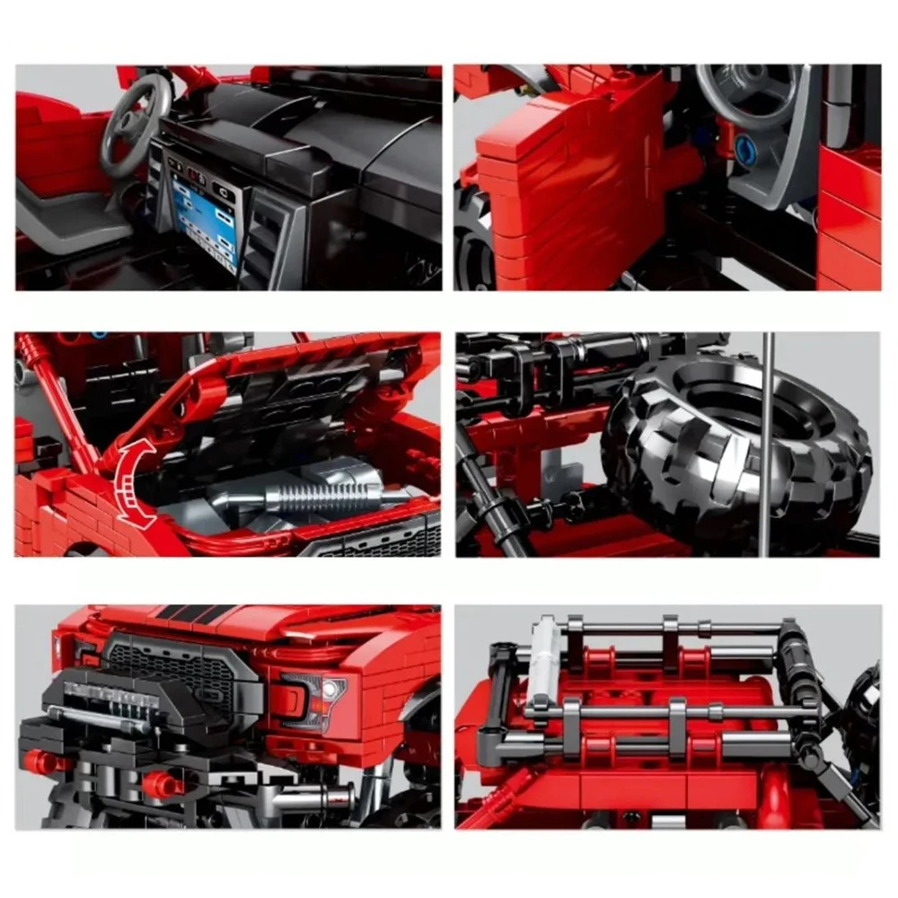 

Expert Creator High-tech Series City Ford Raptor SUV Off-road Racing RSR Building Blocks Bricks Moc Model Modular Kits Sets