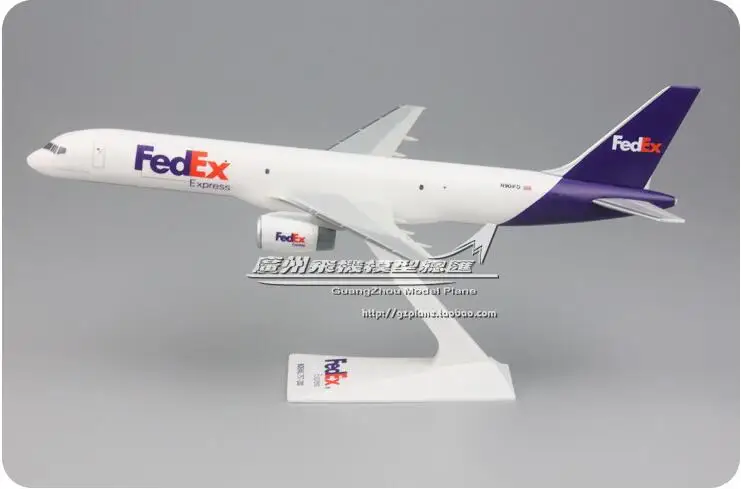 24 см Пластиковый FedEx модель самолета B757-200 N901FD авиакомпания модель самолета W Стенд самолет подарок