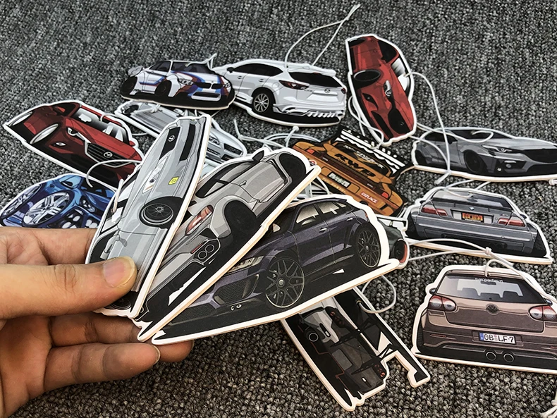 Newest 1pcs Auto Paper Hanging Car Air Freshener JDM Racing Style Rear View Mirrow Pendent Solid | Автомобили и мотоциклы
