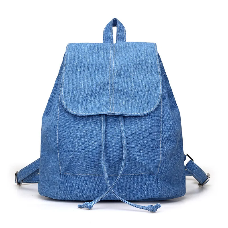 

Bagpack For Women 2020 Designer Bag Pack Girls Solid Canvas Backpack High School Student Bookbag Couple Leisure Blue Backpack
