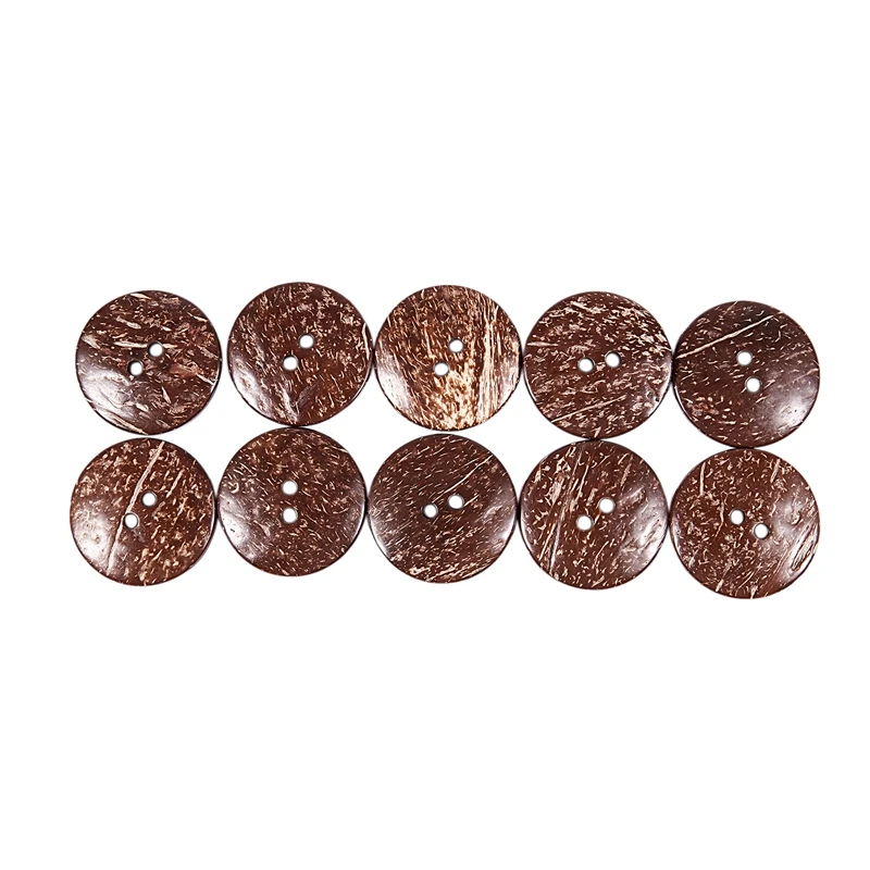 10 шт. кокосовой скорлупы кнопки для шитья скрапбукинга Коричневые круглые 2