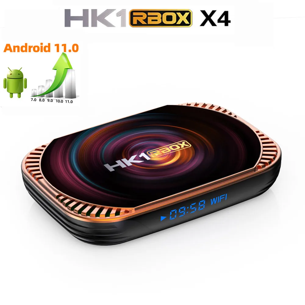 

Hk1 Rbox X4 Android 11 ТВ Приставка 2021 5g Wifi S905x4 Quad Core 4G 128g 8K Video Codec 1000m LAN Youtube Netlflix Set Top Box