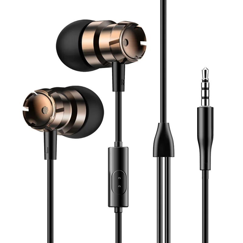 Black Проводные наушники-вкладыши в форме золотой спирали EARDECO с микрофоном 3,5 мм металлические наушники Hifi звуковая гарнитура провод наушник для xiaomi IPhone - Цвет: Black