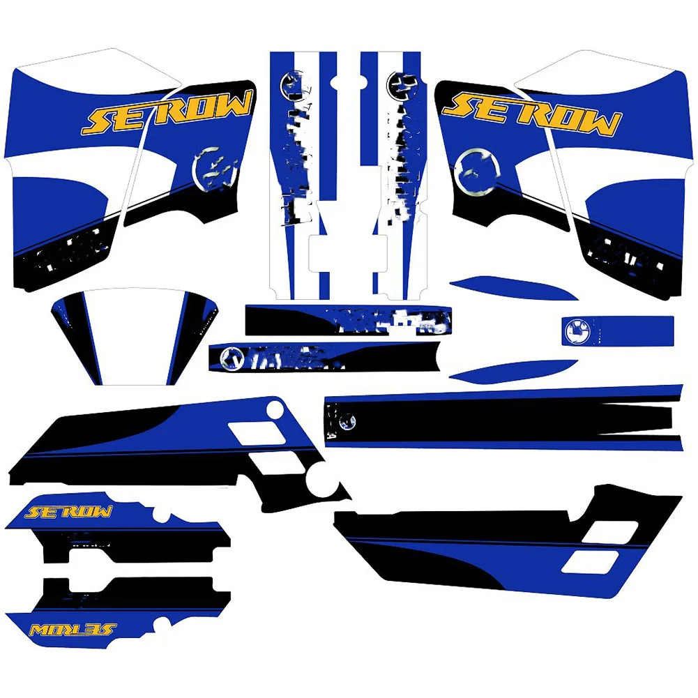 Полный набор 3 м наклеек наборы для мотоцикла графические фоны наклейки Yamaha SEROW 225