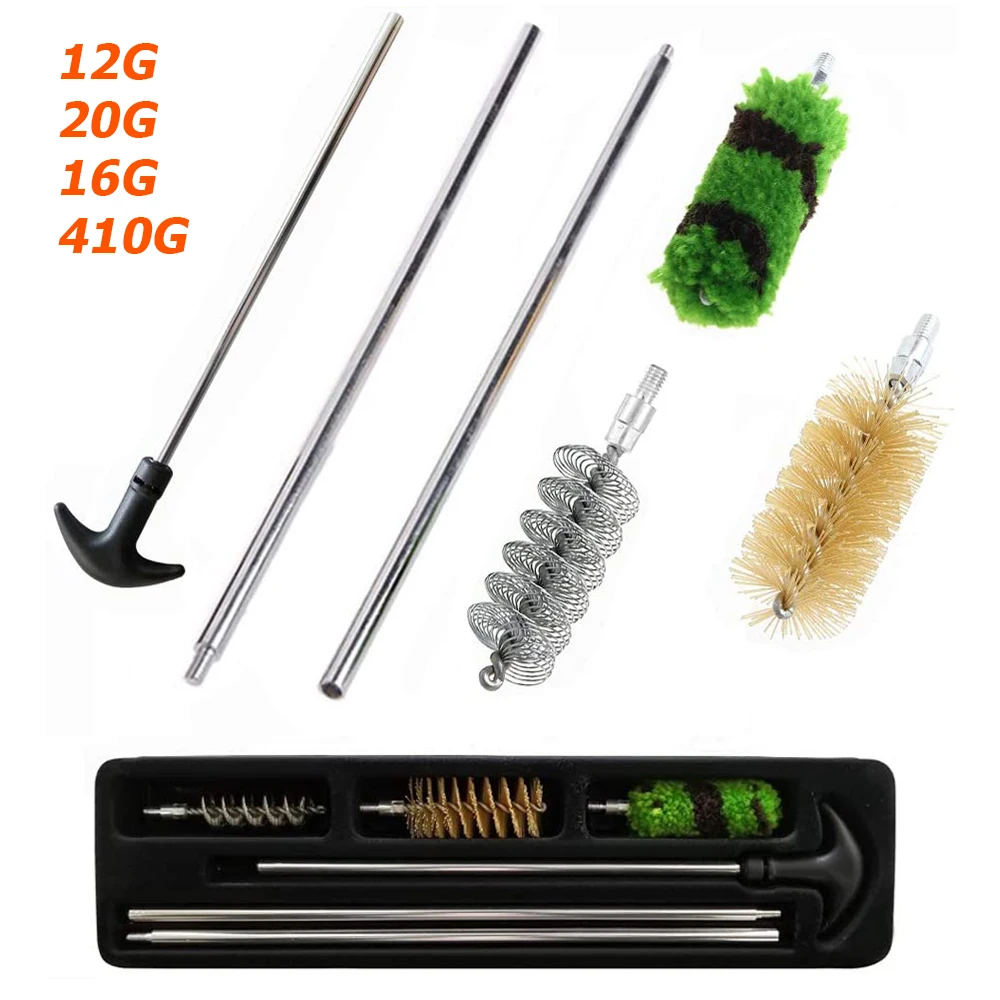 

Tactical Rifle Gun Cleaning Kit Bore Brushes 12G 16G 20G 410G Aluminum Rod Brush Set Hunting Shooting Gun Rifle Cleaning Set