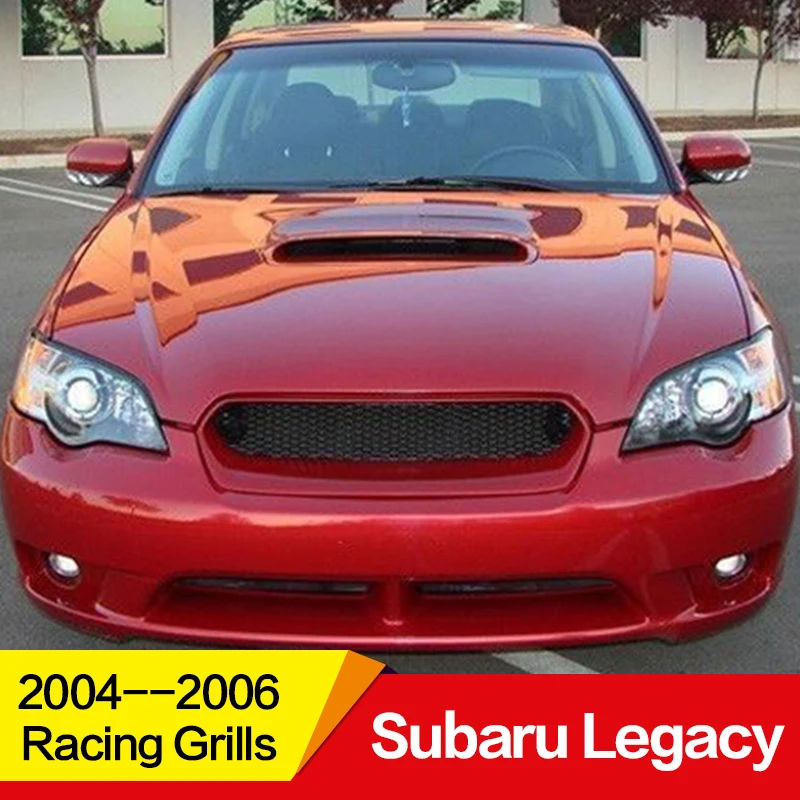 Использование для Subaru Legacy Racing Grills 2004 05 06 год углеродное волокно Refitt Передняя Центральная гоночная решетка крышка аксессуары
