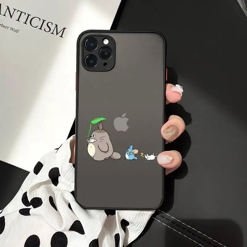 

Totoro Spirited Away Ghibli Miyazaki Anime Phone Cases matte transparent For iphone 7 8 11 12 plus mini x xs xr pro max cover