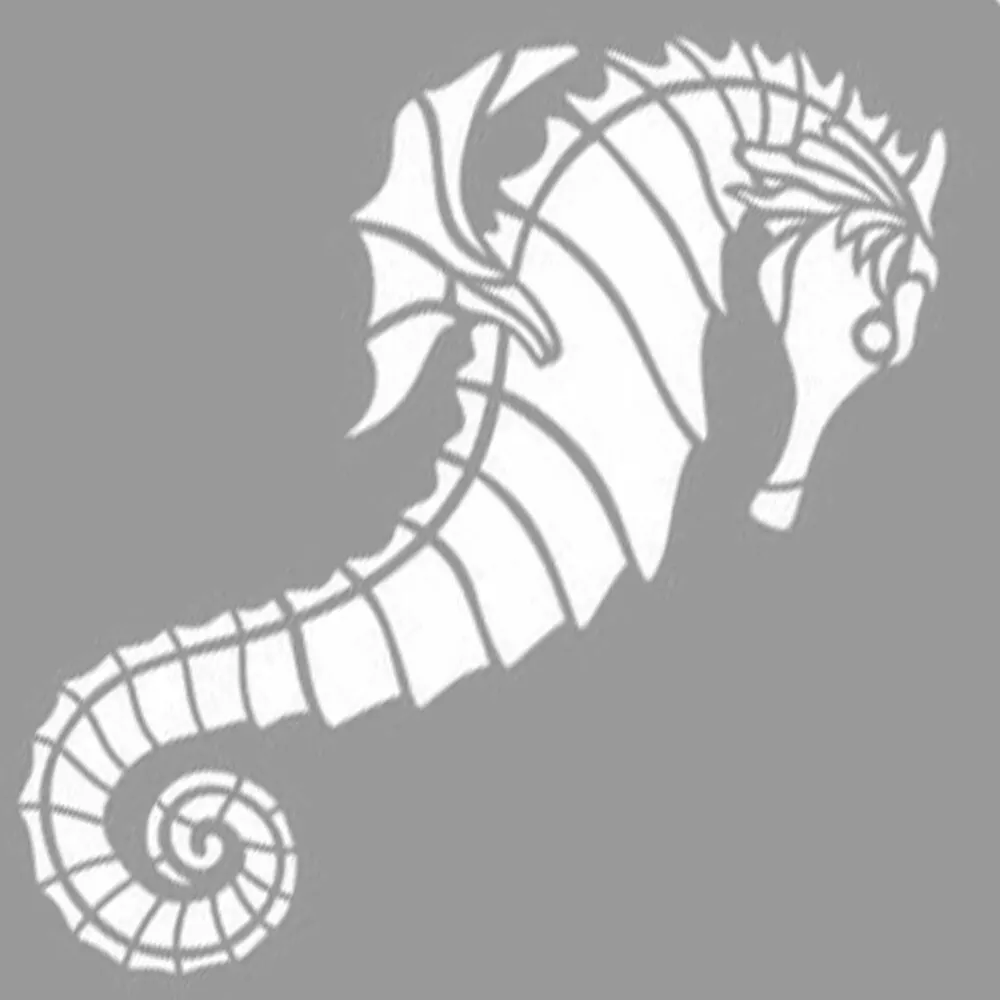 Трафарет с детализированным дизайном морского конька трафарет для рисования 30x30