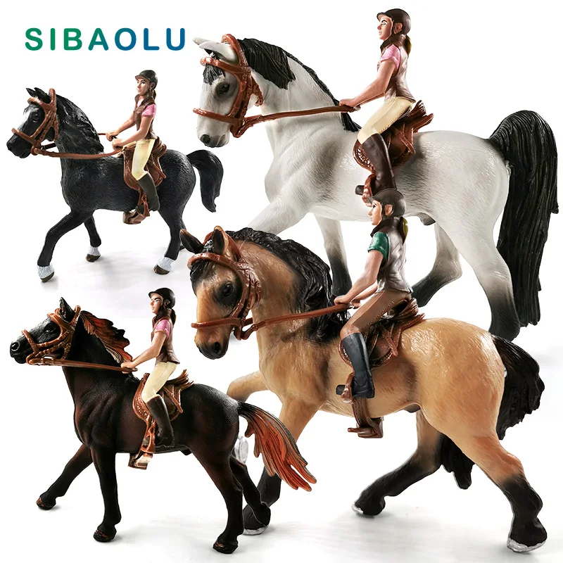 Фигурка рыцаря верховой езды рождественский подарок лошадь искусственное