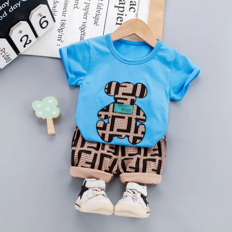 Boys Clothes Sets Summer Children Fashion Cotton T-Shirts Shorts 2pcs Tracksuits For Baby Kids Sports Suits Outfits Toddler 3 4Y