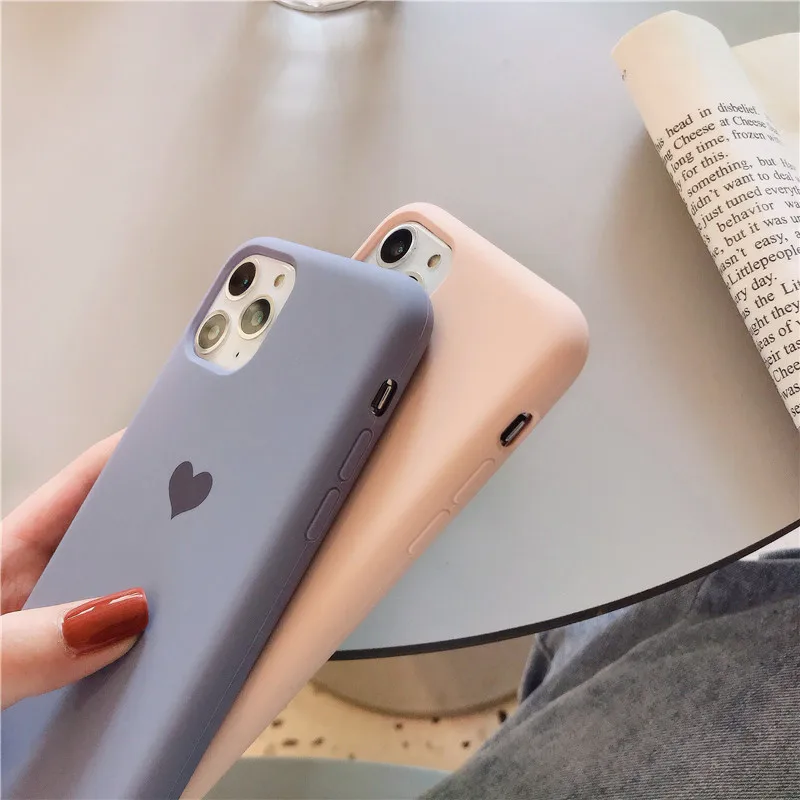 Жидкий силиконовый чехол с логотипом Love для iPhone XS Max XR XS X 7 8 6S Plus Внутренний чехол из микрофибры для iPhone 11 Pro Max 11 Pro 11