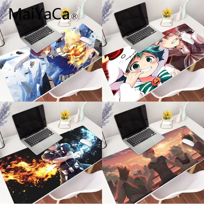 

My Hero Academia Todoroki Shoto Mousepad Anime Gaming Mouse Pad Computer Accessories Big Keyboard Laptop Padmouse Speed Desk Mat