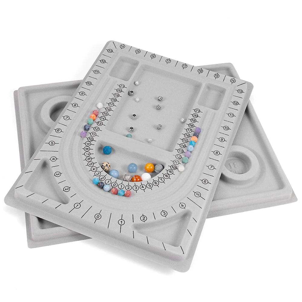 Доска для бисероплетения серые флокированные доски бусин дизайнерские пинцеты