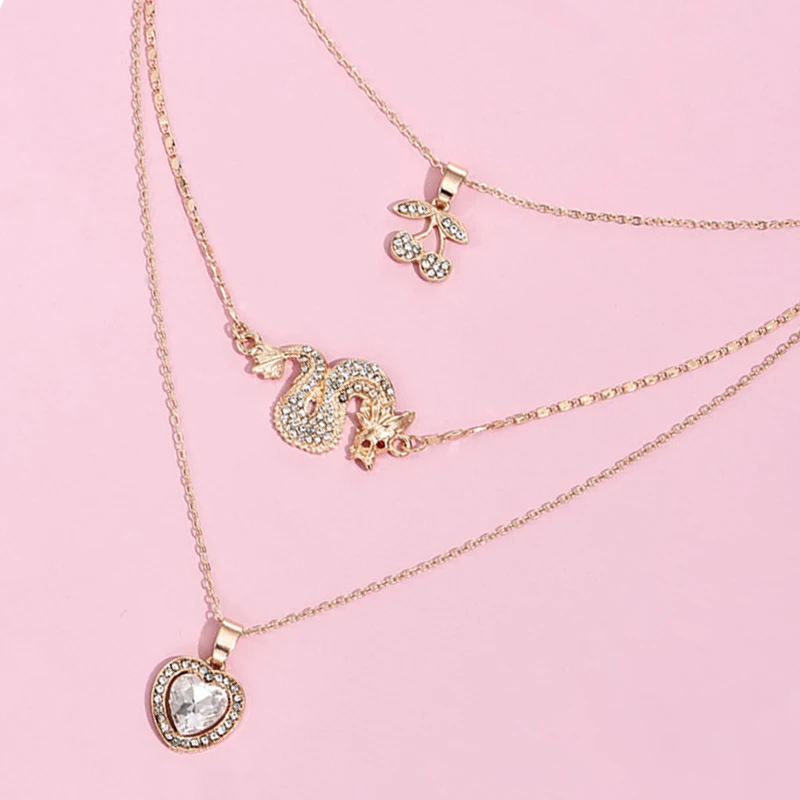 3 шт./компл. женский пляжный комплект ожерелий в стиле ретро подвеска виде сердца