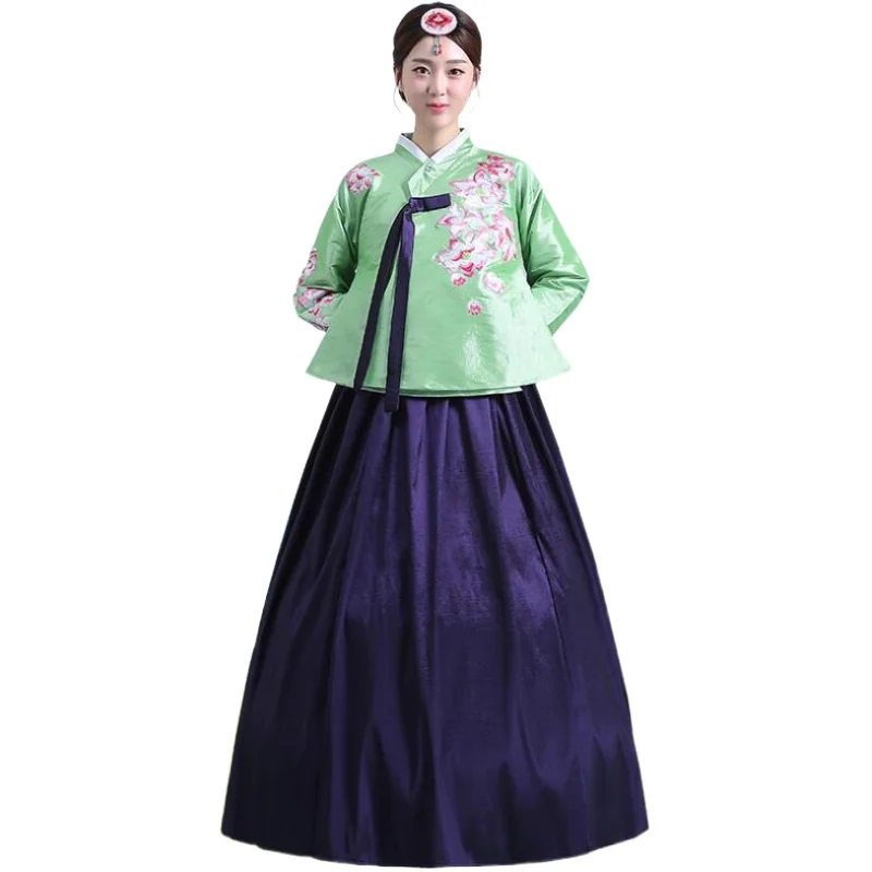 Новый Дизайн Роскошный корейский традиционный костюм Hanbok с длинным рукавом