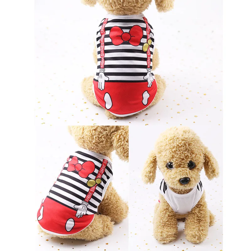 Летняя одежда для собак с 12 рисунками рубашки щенков домашних питомцев Чихуахуа