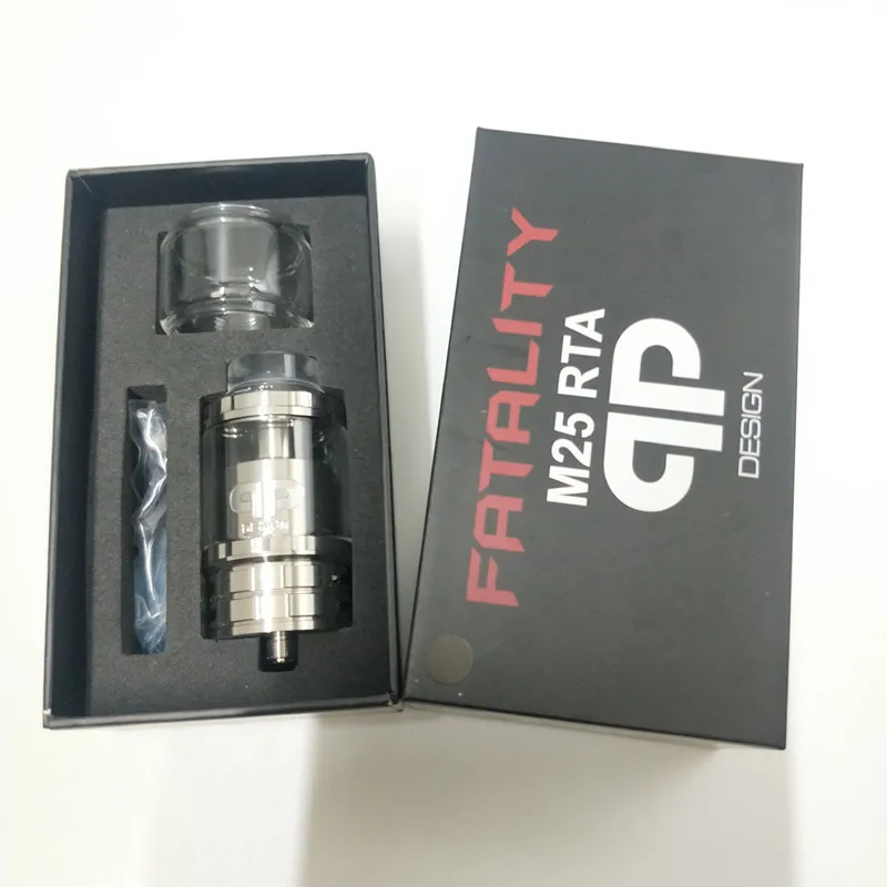 

QP Design Fatality M25 RTA Rebuildable tank 4ml 5ml capacity 25mm dual single coil 810 Drip Tip vs QP Fatality Juggerknot mini