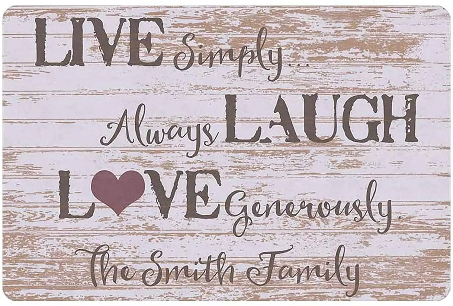 Personalized Sign Live Simply Always Laugh Love Generously Wall Decor Metal Tin Sign