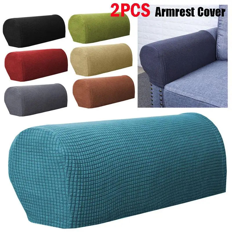 

2pcs Modern Sofa Armrest Cover Polyester Elastic Sofa Cover Couch Soft Armchair Covers Armrest Stretch Bench Covers Home Decor