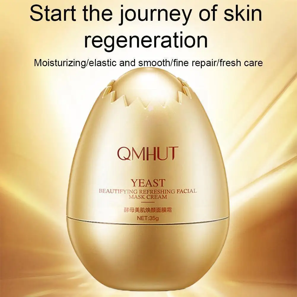 

35g Egg Mask Yeast Eggshell Mask Cream Oil Control Whitening Moisturizing Shrink Hydrating Peel Egg Pores Cream F6U3