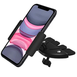 cell phone holder for car cd slot car phone holder hands free car mount with strong grip universal for iphone 1211 free global shipping