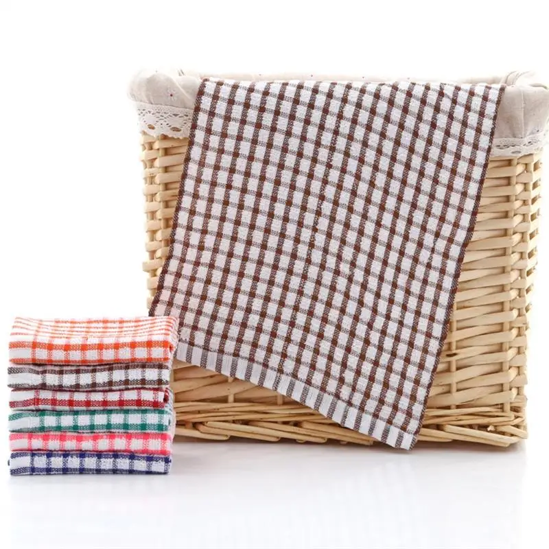 

6PCS Cotton Kitchen Tea Towels Absorbent Lint Free Catering Cloth Dish Towels Restaurant Cloth Dish Towels Cleaning Cloth