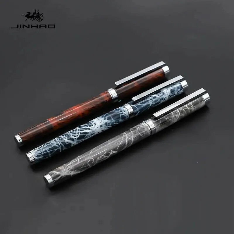 

Красивая перьевая ручка Jinhao 155, металлическая чернильная ручка, преобразователь с тонким наконечником, наполнитель, деловые канцелярские п...