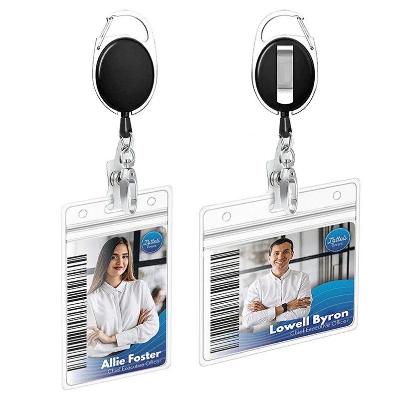 

Business Work Card Credit Card Photocard Holder Name Tags Nurse Doctor ID Badge Holders with Retractable Reel Retractable Clip