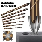 Набор сверл для стекла, керамики, бетона, 3-12 мм
