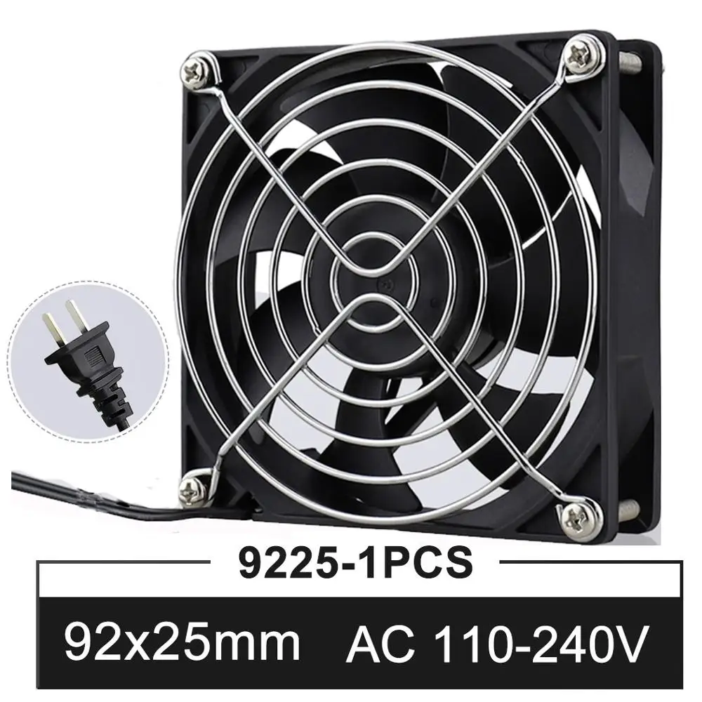 

Gdstime AC 110V 120V 220V 240V 90mm EC Brushless Fan 9225 with Screws/Grill Computer Case Cooler Computer Case Cooler