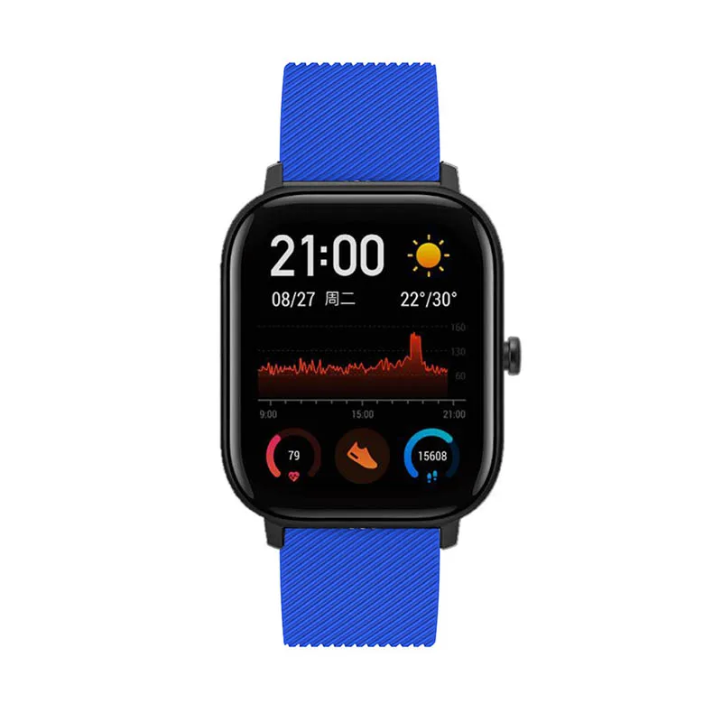 Для Xiaomi Huami Amazfit GTS силиконовый ремешок на запястье Замена для samsung Galaxy watch 42 мм gear sport/s2 Смарт-часы полосы