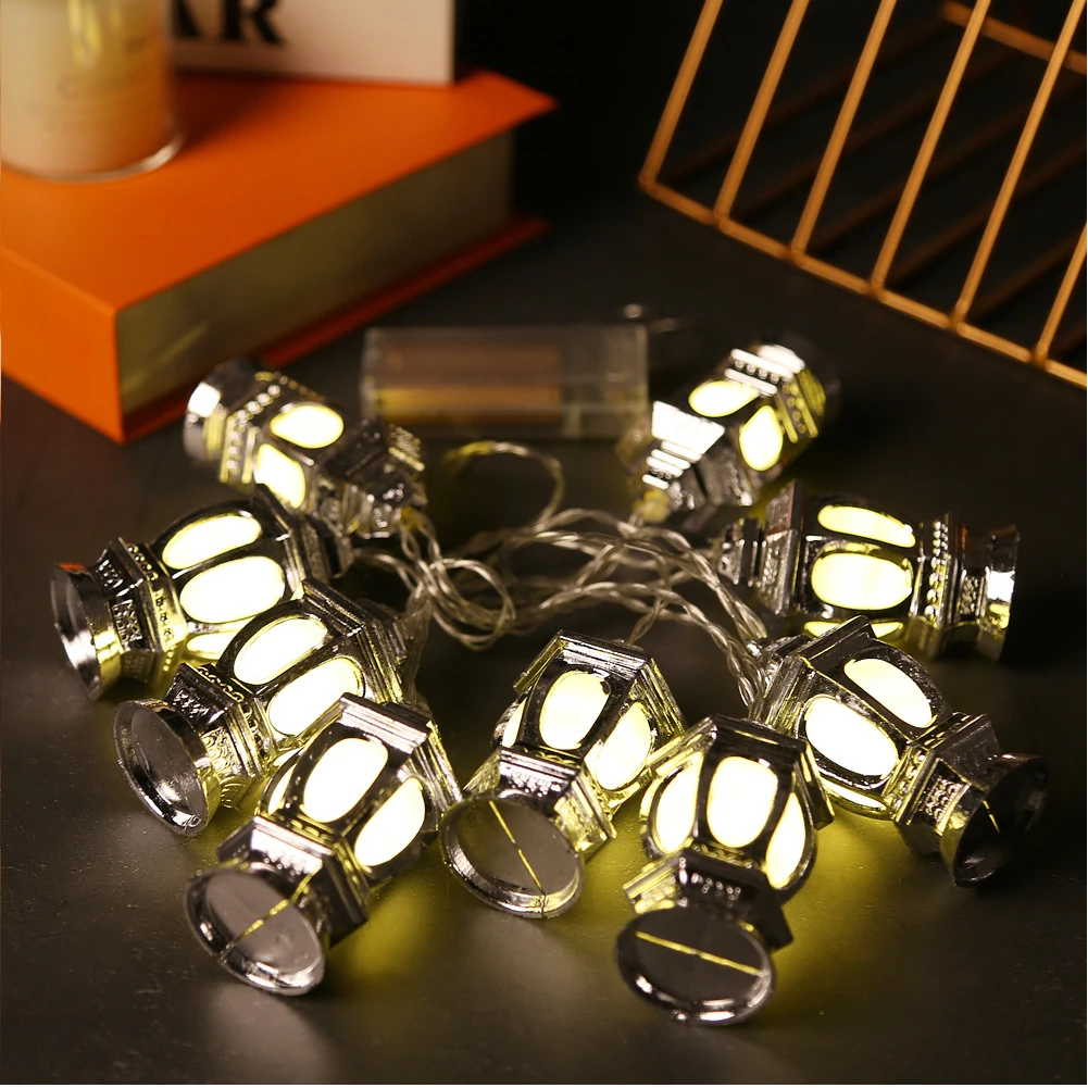 

Plastic For Ramadan Bedroom LED Light String Battery Powered Indoor Decor Corridor Lantern Home Party Muslimische 10 Lamp Beads