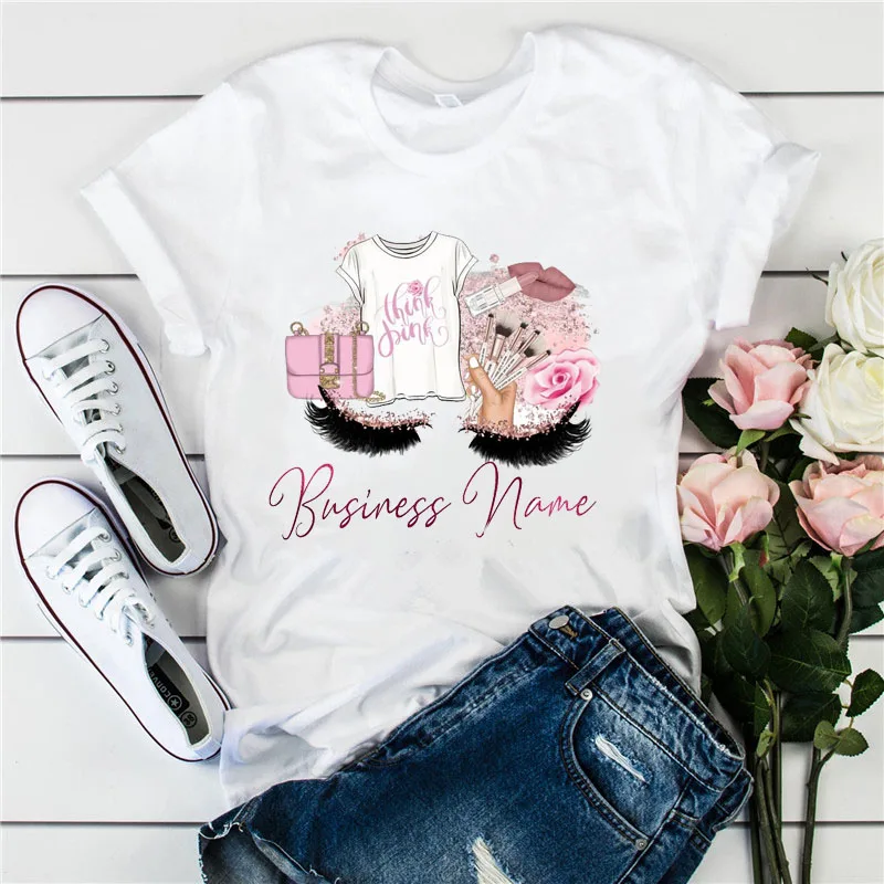 

Alphabet Urban Fashion Anime Short Sleeve T-Shirt For Girls Design Cute Beautiful Makeup Printed Clothes Summer Goth Y2k T-Shirt