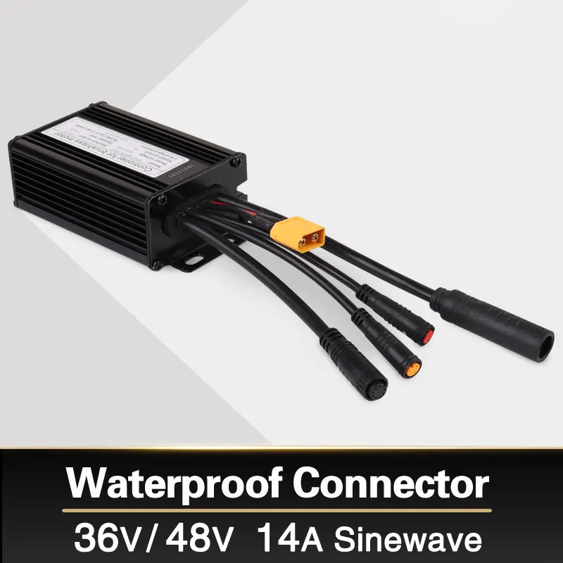 

Waterproof Connector 36V 250W 48V 350W 14A 6 Mosfet Electric bicycle Brushless Controller Sinewave KT Series Support LED LCD