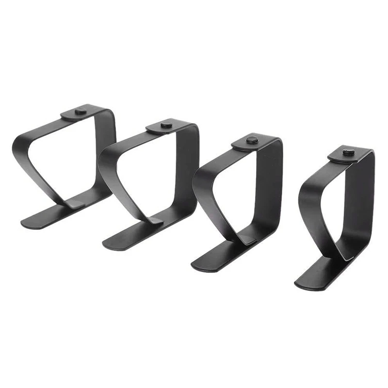 

4 Pcs Tablecloth Clips, Stainless Steel Clamps for Picnics, Restaurants and Weddings,Black