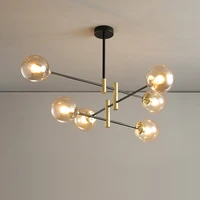 modern living room chandelier creative hanging light home indoor branch suspension lamp nordic glass ball chandelier