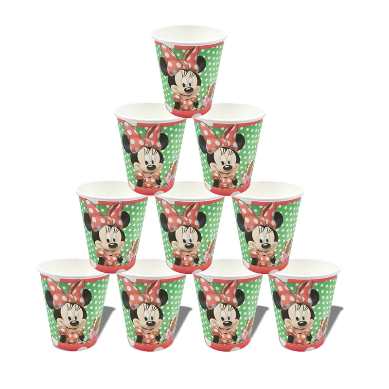 Минни Маус для дня рождения вечерние украшения набор розового и красного цветов