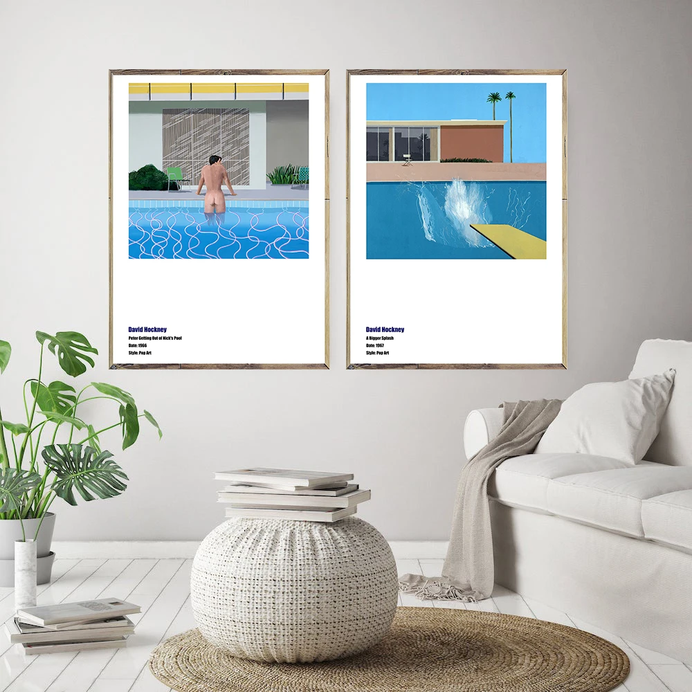 

David Hockney Art Prints Exhibition Vintage Canvas Poster Abstract Artwork Painting Wall Pictures for Living Room Decor No Frame