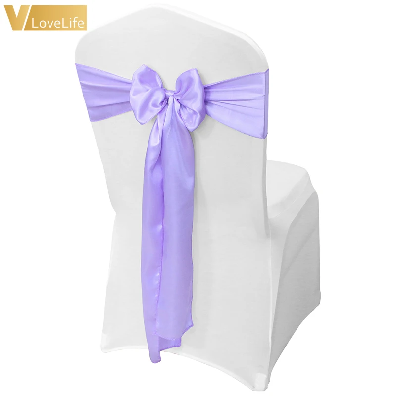50/100 шт. атласная лента на стул оптовая продажа ленты для свадебных стульев бант