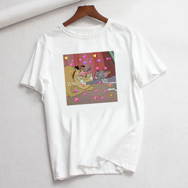 Милая картинка с принтом в Корейском стиле уличная модная одежда для женщин 90s