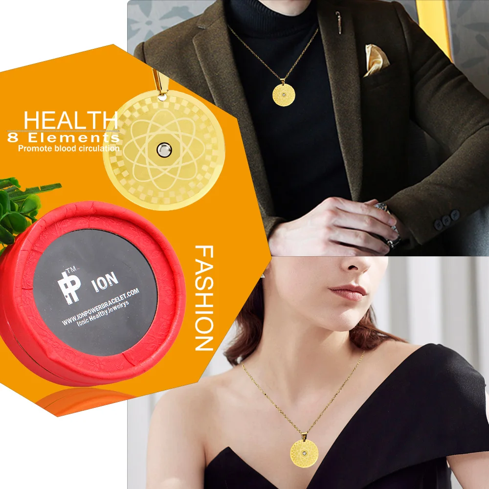 Новое поступление! Энергии Круглый Кулон Цепочки и ожерелья с магнитной Германий