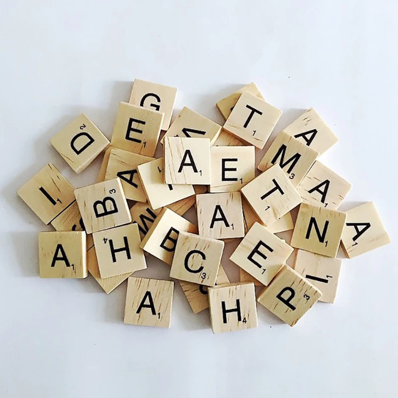 100 шт./лот деревянные алфавиты Детские игрушки Монтессори Обучающие Развивающие