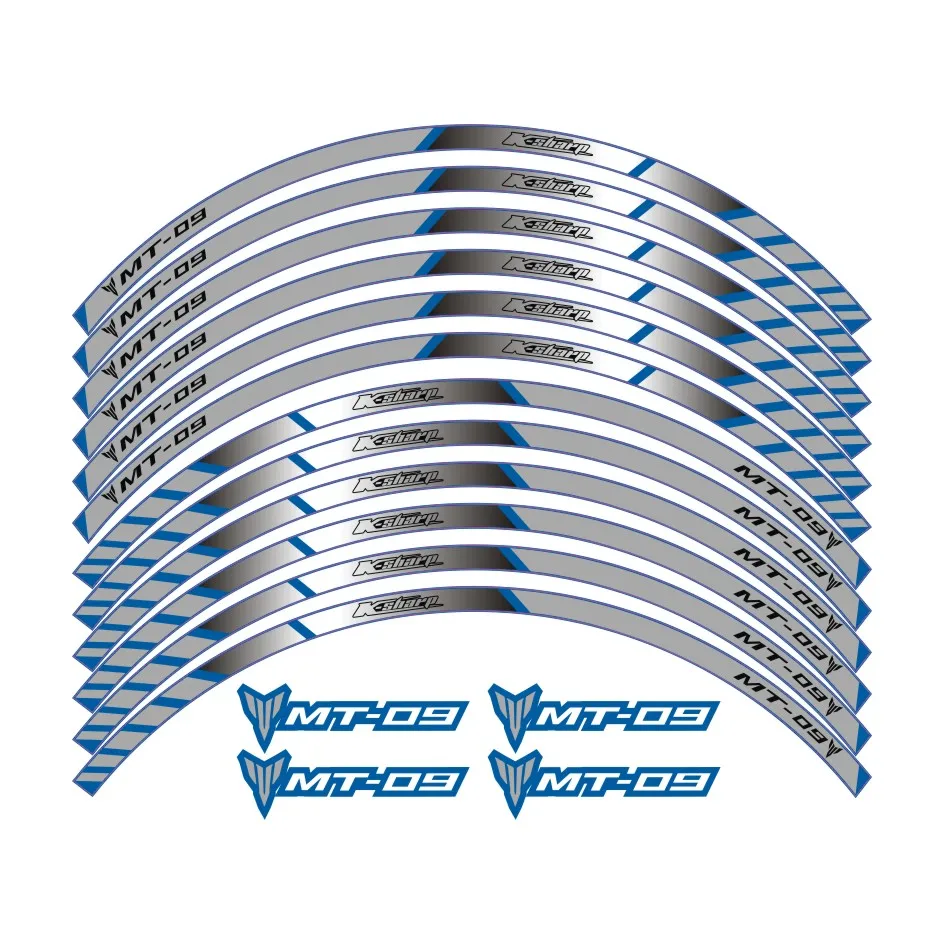 k-sharp 4 color for YAMAHA MT-09 motorcycle wheel decals Reflective stickers rim stripes MT 09 motorbike mt09 | Автомобили и