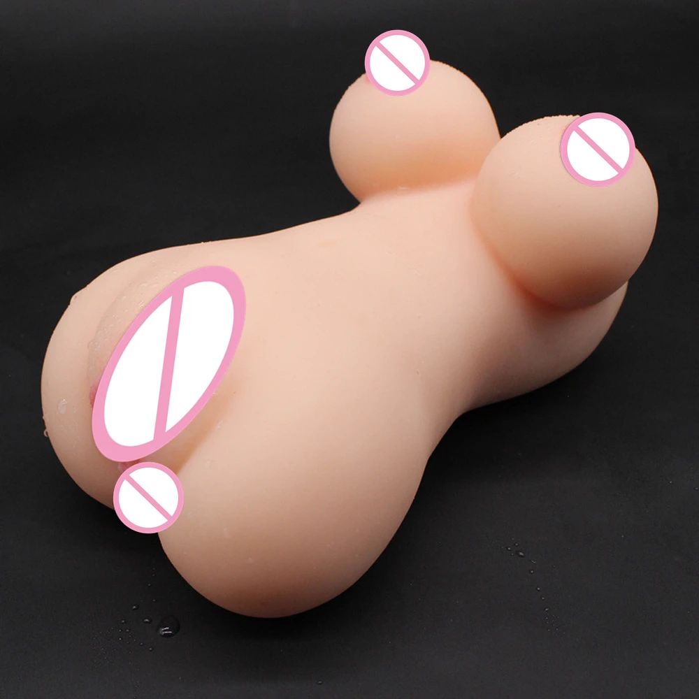 3D Мини силиконовая секс-кукла резиновая Вагина настоящая киска большая грудь
